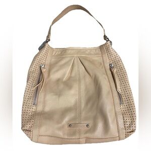 B. MAKOWSKY  - Tan Leather Shoulder Tote, Gently Used, Lightweight Designer Bag